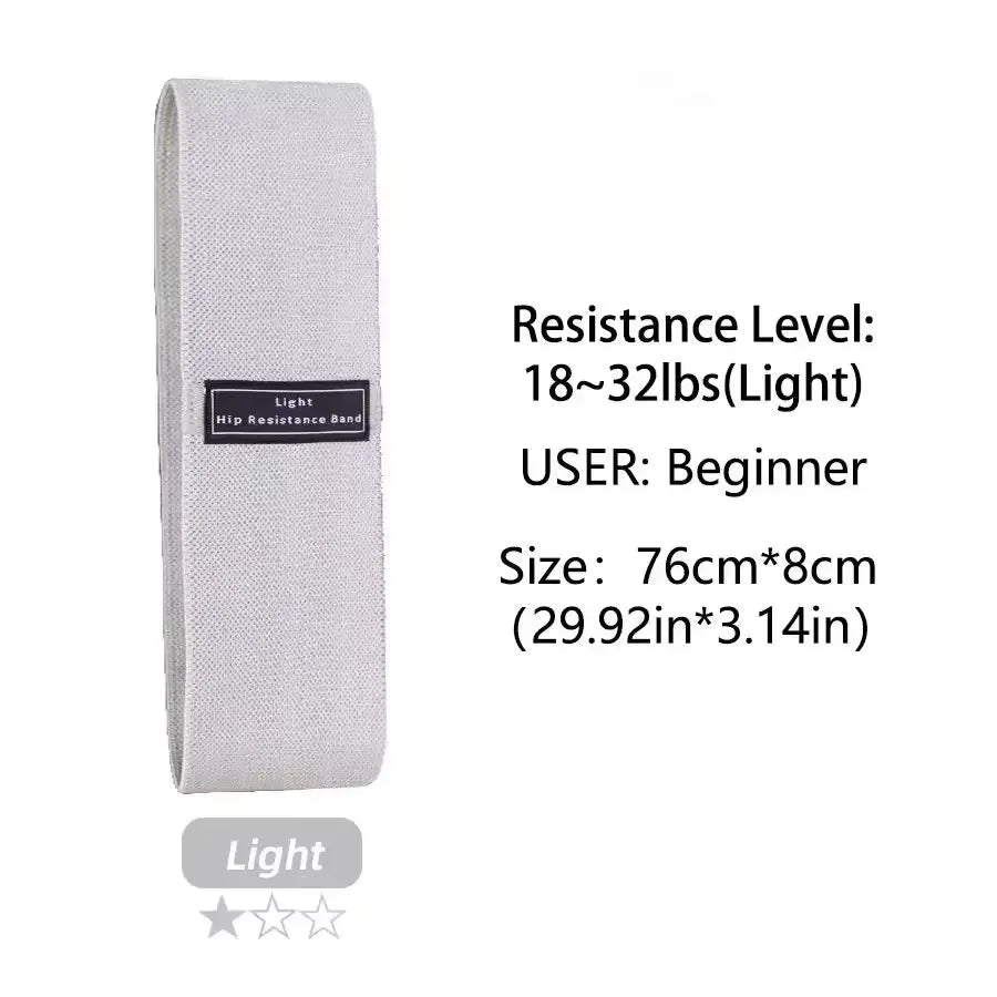 Heavy Fabric Glute Band Set (Non‑Slip, 3 Levels)