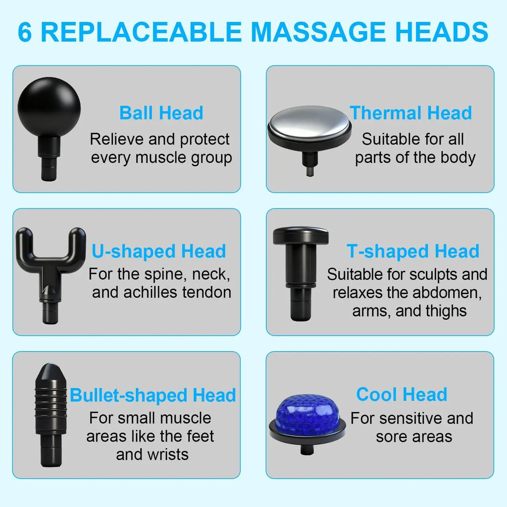 Deep Tissue Massage Gun with Heat & Cold