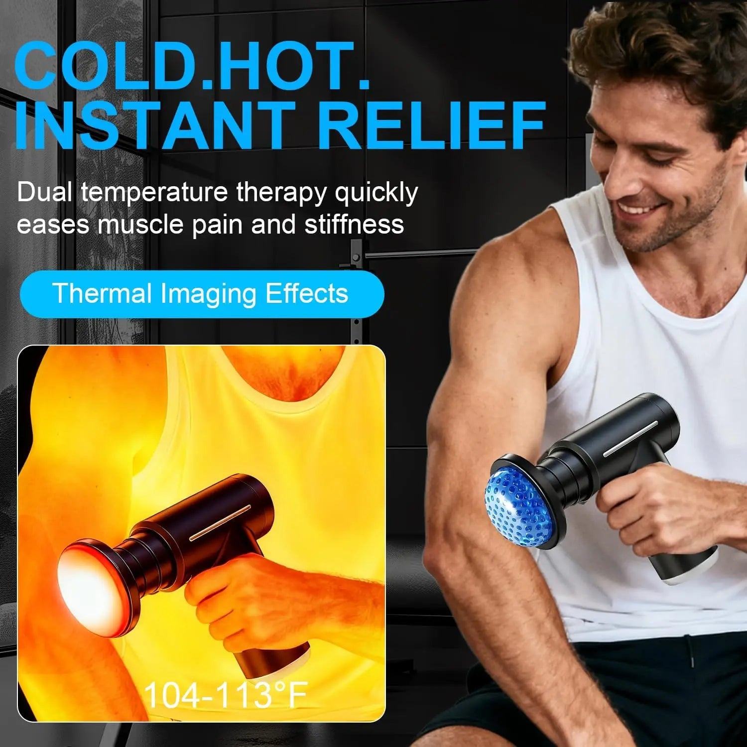 Deep Tissue Massage Gun with Heat & Cold
