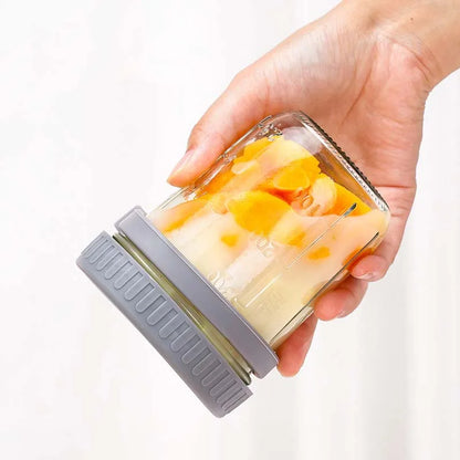 Overnight Oats Container with Lid and Spoon