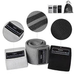 Heavy Fabric Glute Band Set (Non‑Slip, 3 Levels)