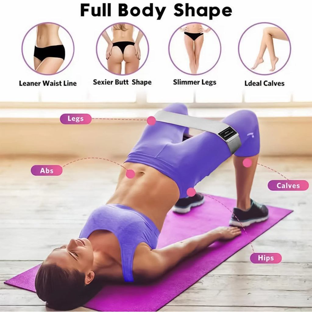 Heavy Fabric Glute Band Set (Non‑Slip, 3 Levels)
