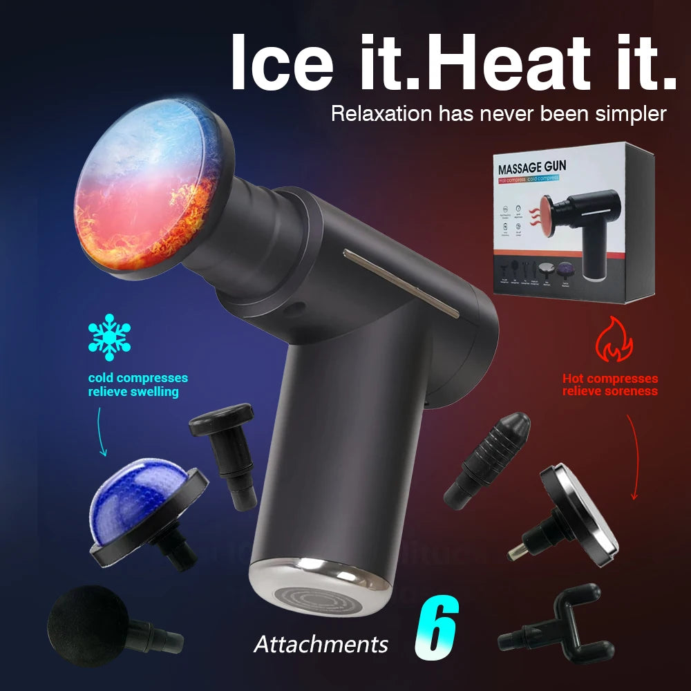 Deep Tissue Massage Gun with Heat & Cold