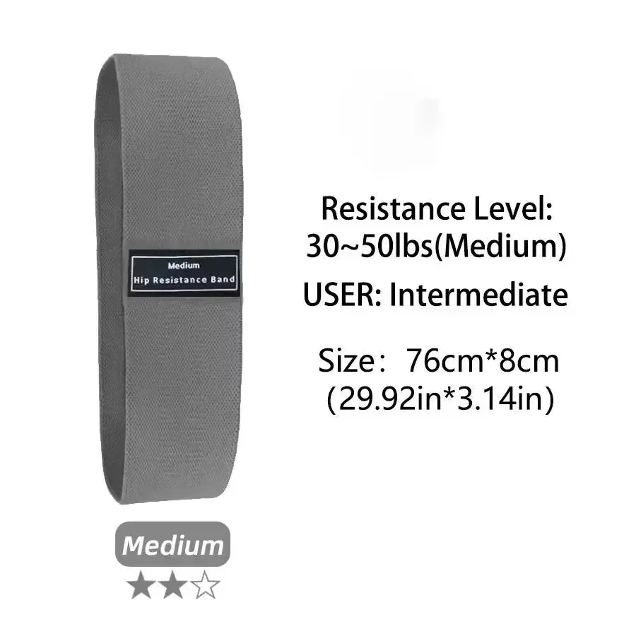 Heavy Fabric Glute Band Set (Non‑Slip, 3 Levels)